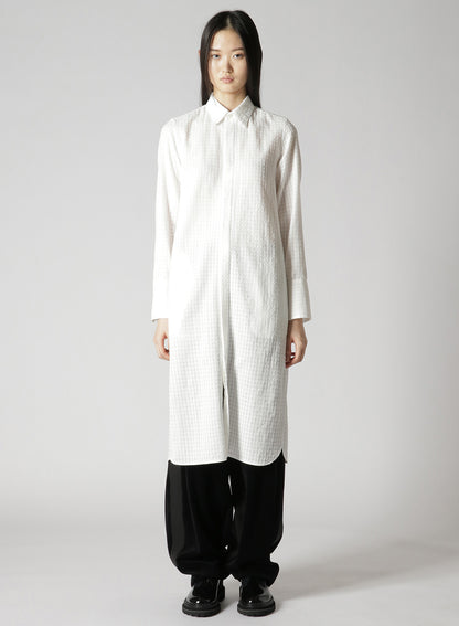 LENO WEAVE COTTON LONG SHIRT