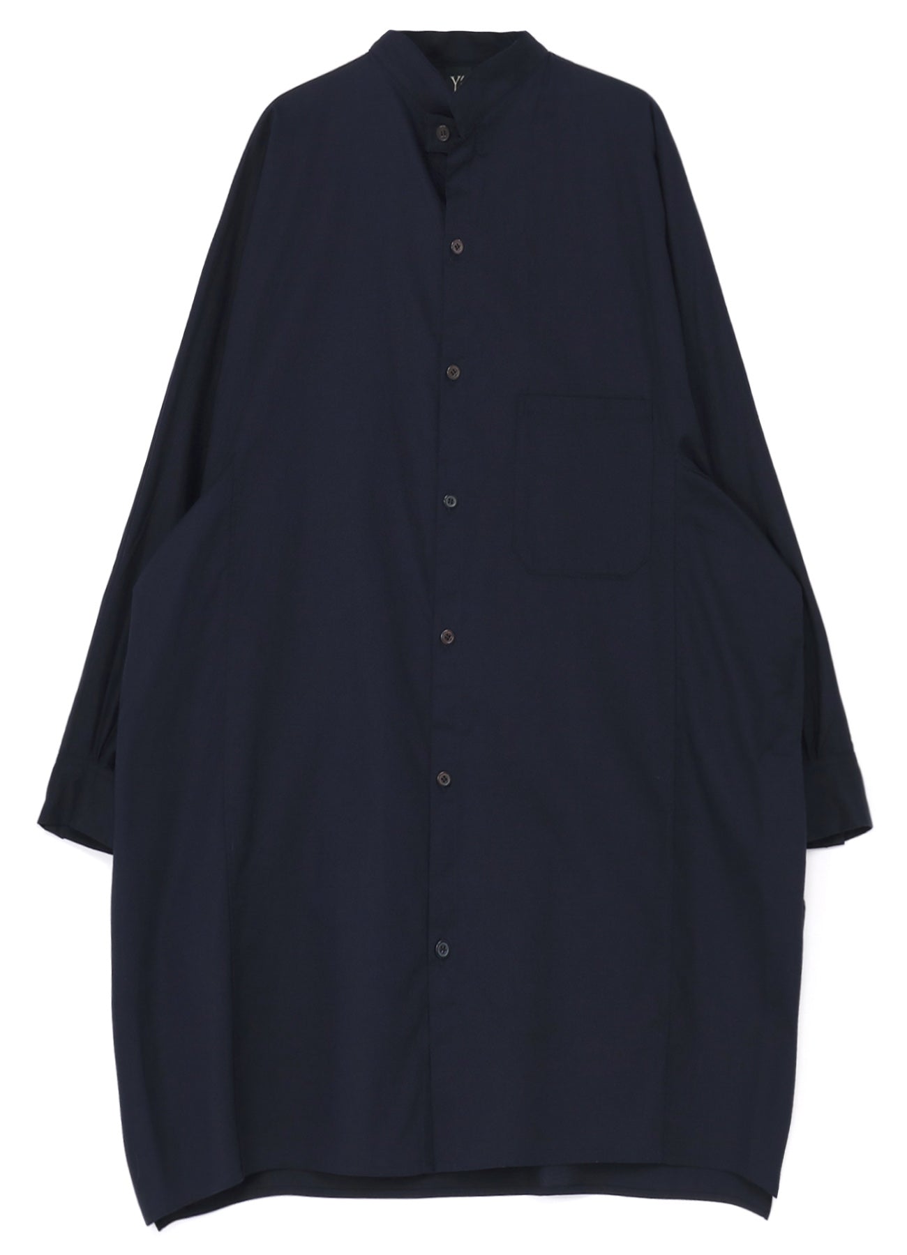 [Y's BORN PRODUCT] THIN COTTON TWILL MANDARIN COLLAR SHIRT