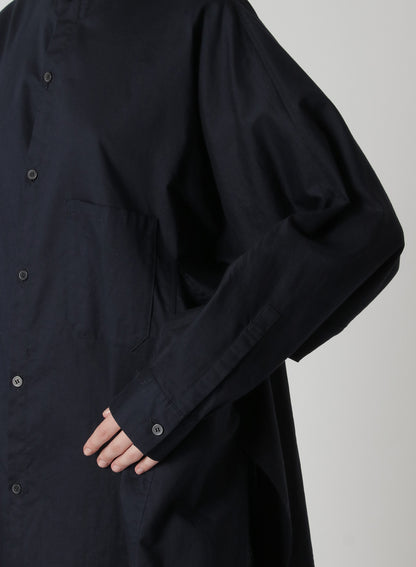 [Y's BORN PRODUCT] THIN COTTON TWILL MANDARIN COLLAR SHIRT