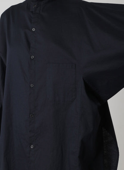 [Y's BORN PRODUCT] THIN COTTON TWILL MANDARIN COLLAR SHIRT