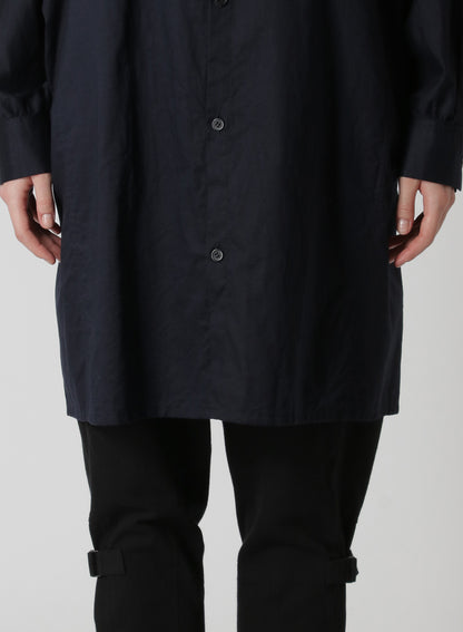 [Y's BORN PRODUCT] THIN COTTON TWILL MANDARIN COLLAR SHIRT