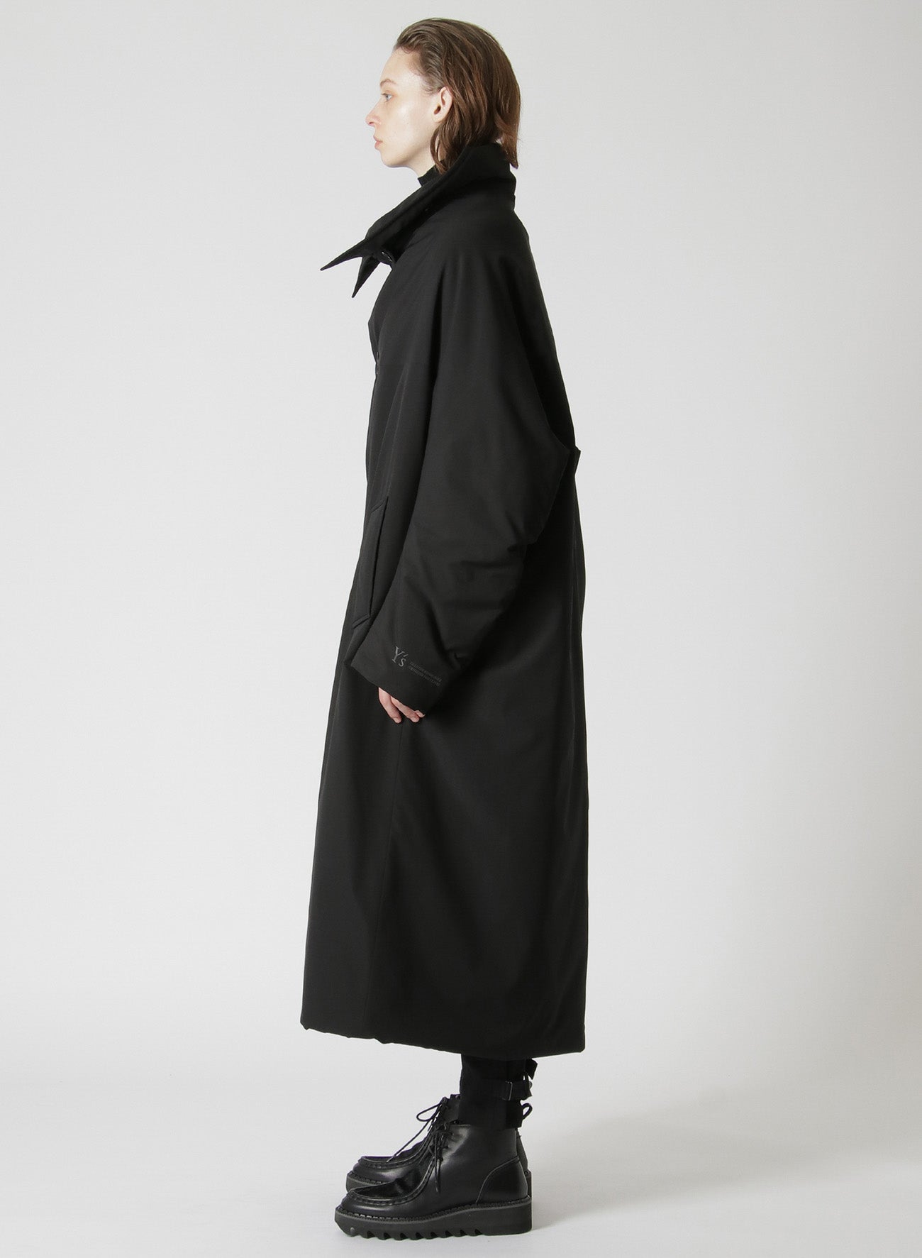 TYPEWRITER POLYESTER CAPE COAT