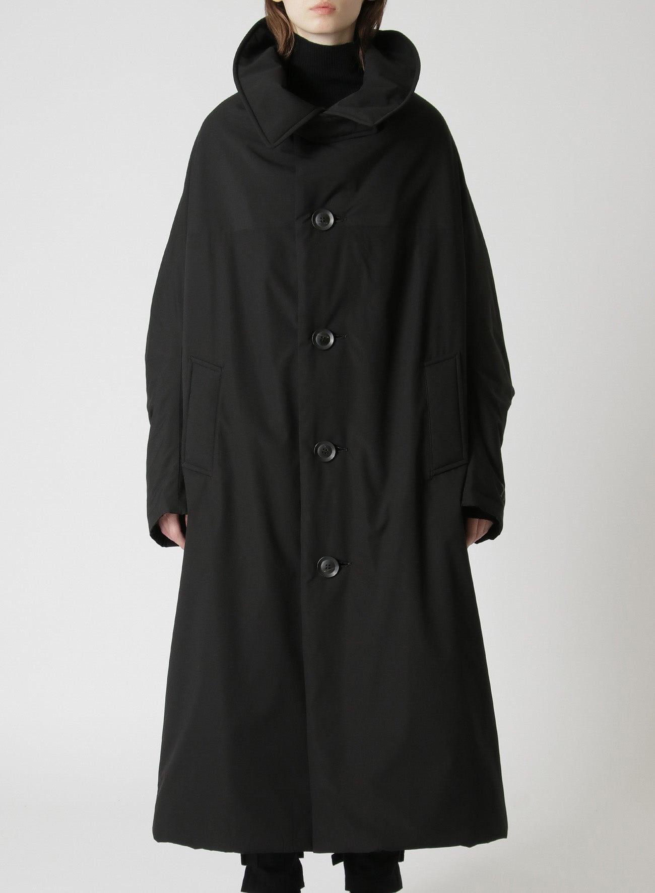 TYPEWRITER POLYESTER CAPE COAT