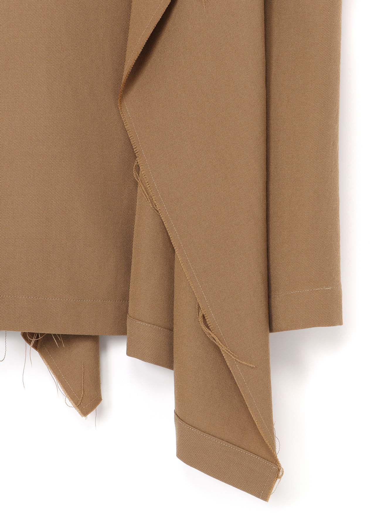 WOOL GABARDINE LEFT FLAP PANEL COAT