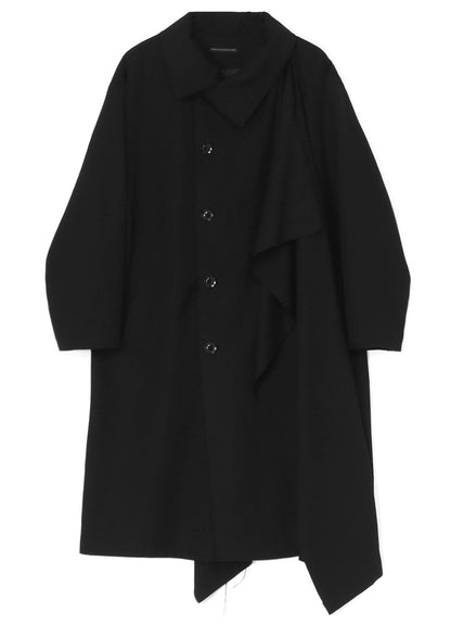 WOOL GABARDINE LEFT FLAP PANEL COAT