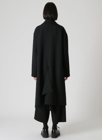 WOOL GABARDINE LEFT FLAP PANEL COAT