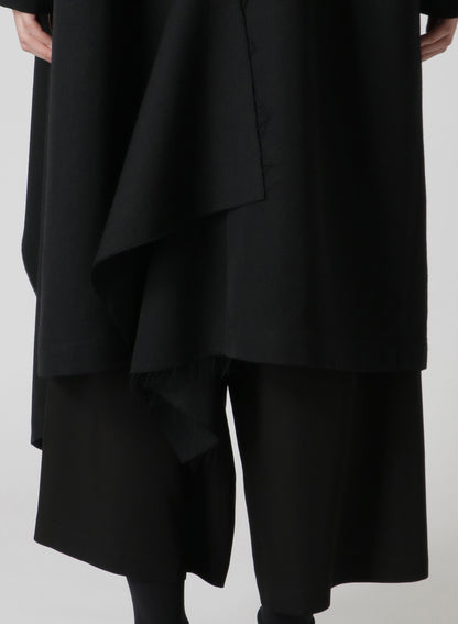 WOOL GABARDINE LEFT FLAP PANEL COAT