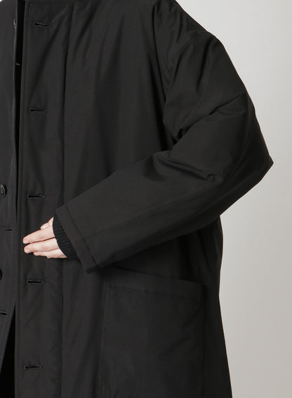 TYPEWRITER POLYESTER COLLARLESS COAT