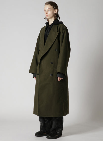 STRETCHY MOLESKIN TAILORED COAT