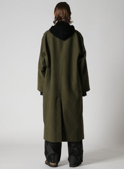 STRETCHY MOLESKIN TAILORED COAT