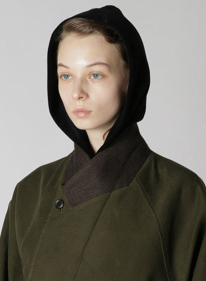 STRETCHY MOLESKIN TAILORED COAT