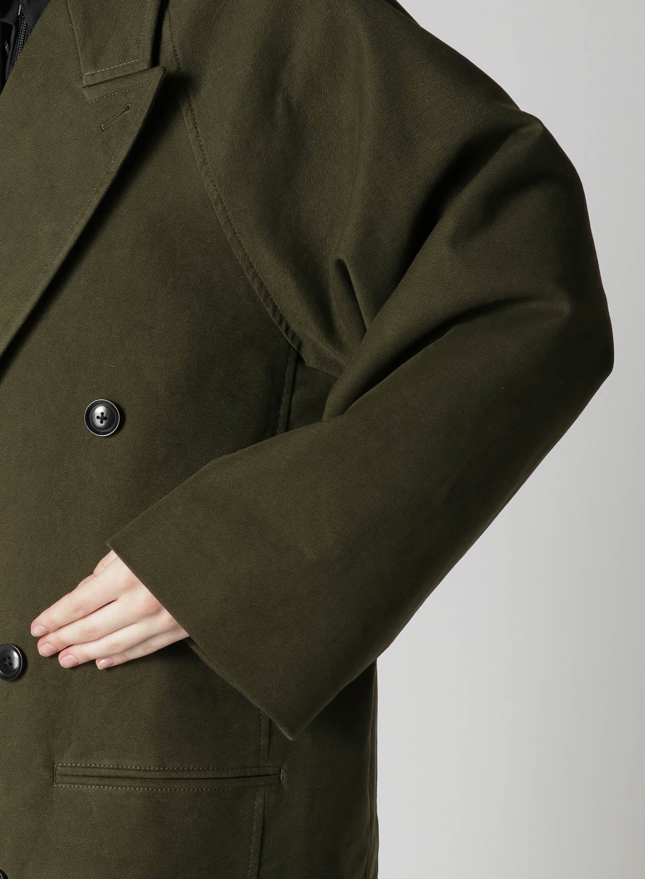 STRETCHY MOLESKIN TAILORED COAT