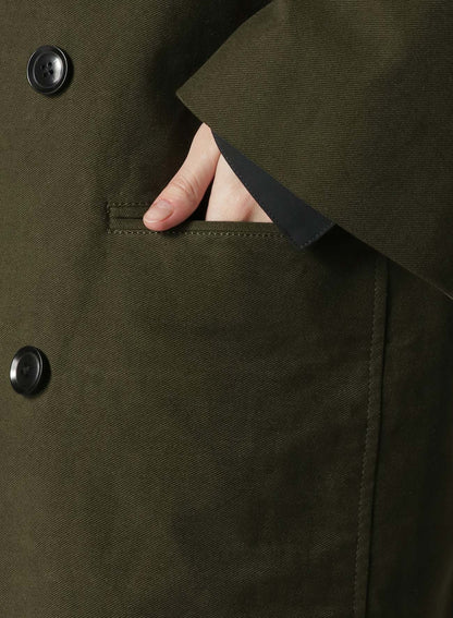 STRETCHY MOLESKIN TAILORED COAT