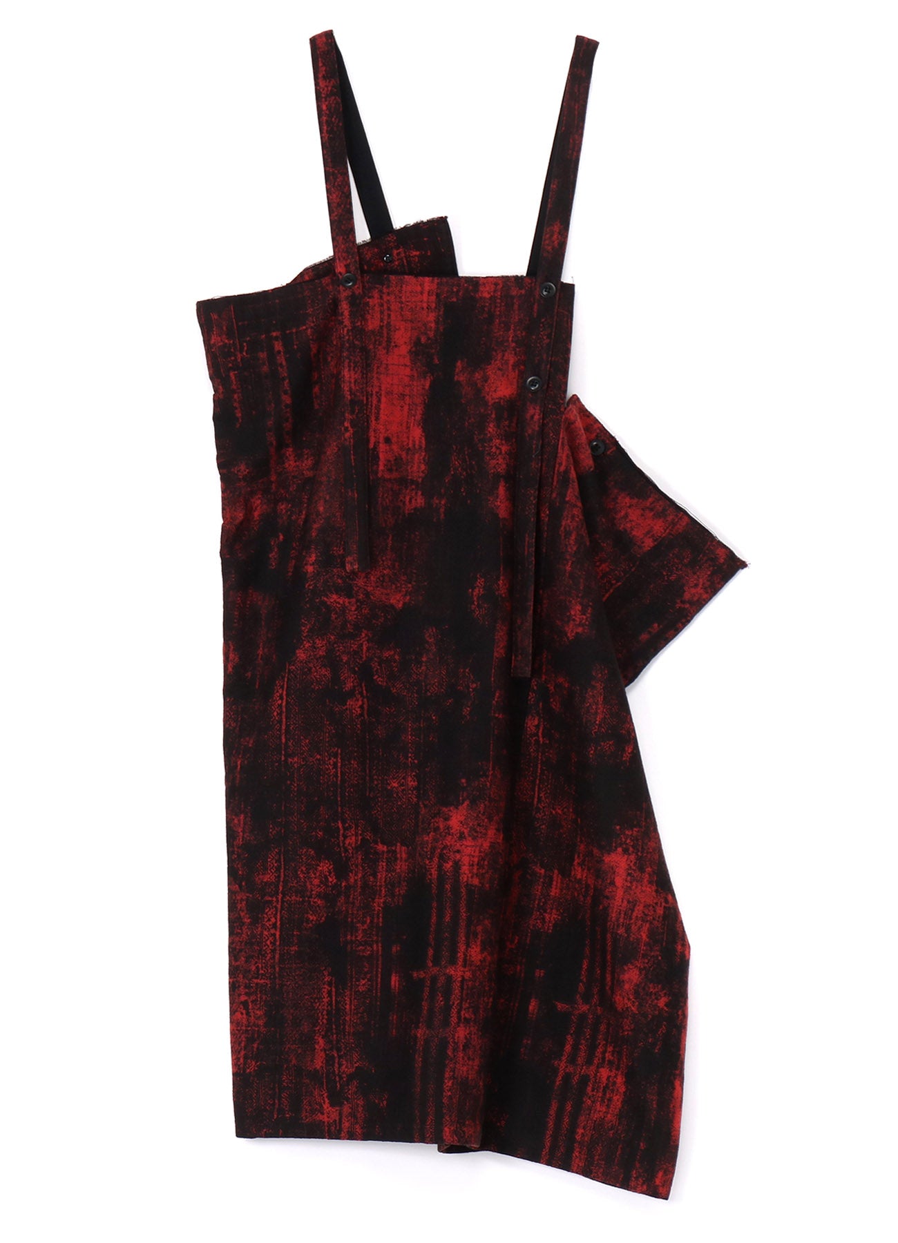 PRINTED COTTON SQUARE-CUT DUNGAREES