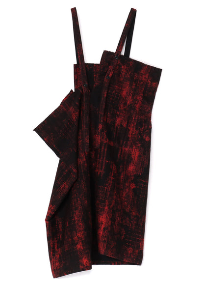 PRINTED COTTON SQUARE-CUT DUNGAREES