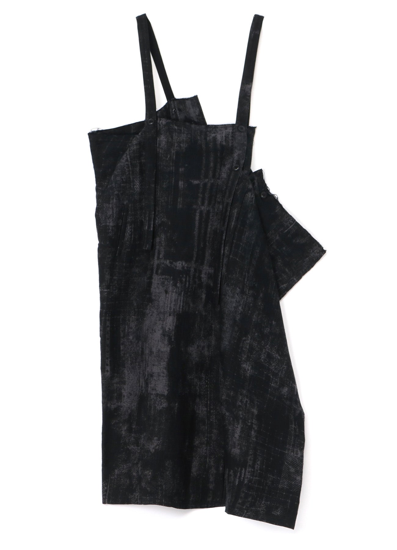 PRINTED COTTON SQUARE-CUT DUNGAREES