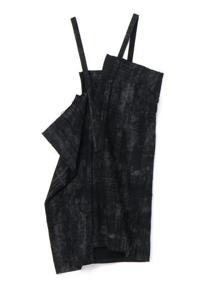 PRINTED COTTON SQUARE-CUT DUNGAREES