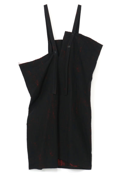 PRINTED COTTON SQUARE-CUT DUNGAREES