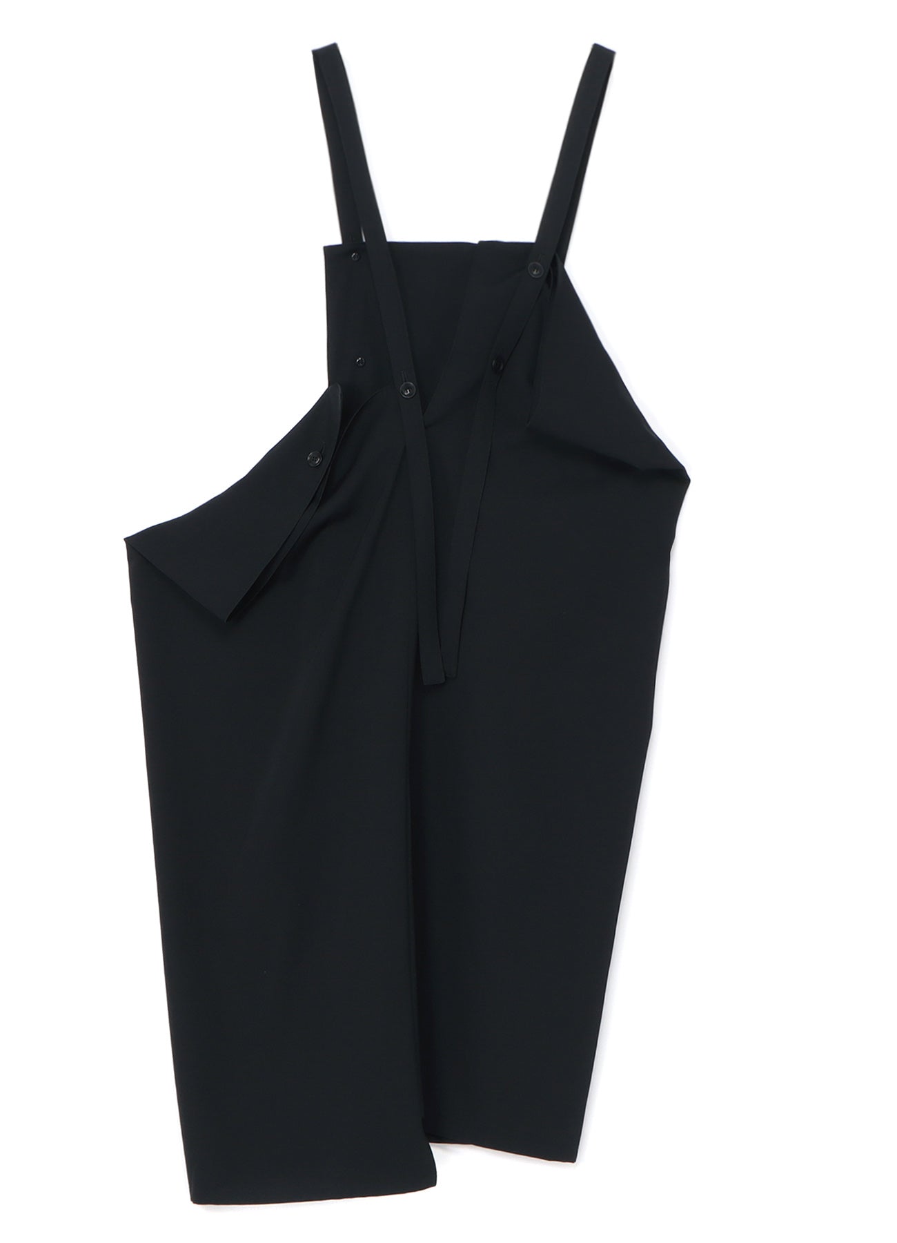 WOOL GABARDINE SQUARE-CUT DRESS