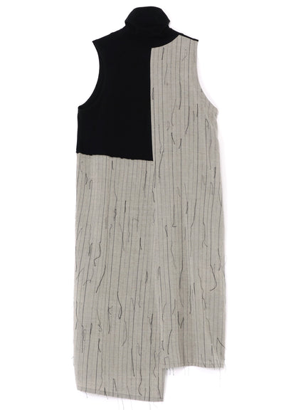 SLEEVELESS KNITTED TURTLENECK DRESS