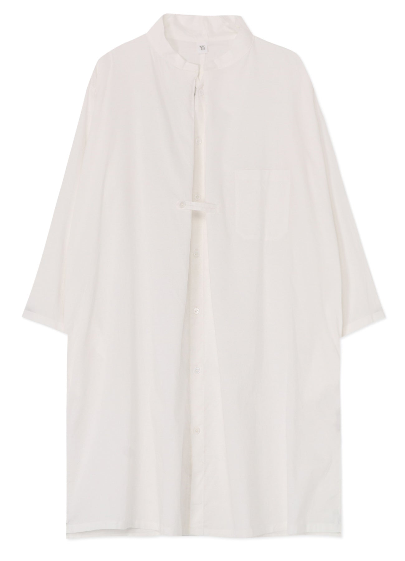 THIN COTTON TWILL PLEATED SHIRT DRESS