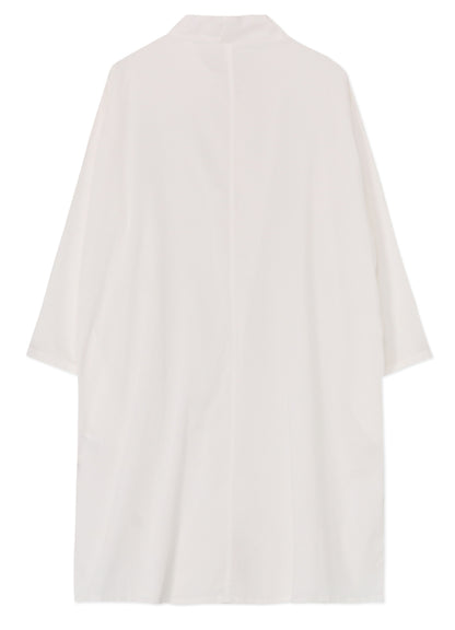 THIN COTTON TWILL PLEATED SHIRT DRESS