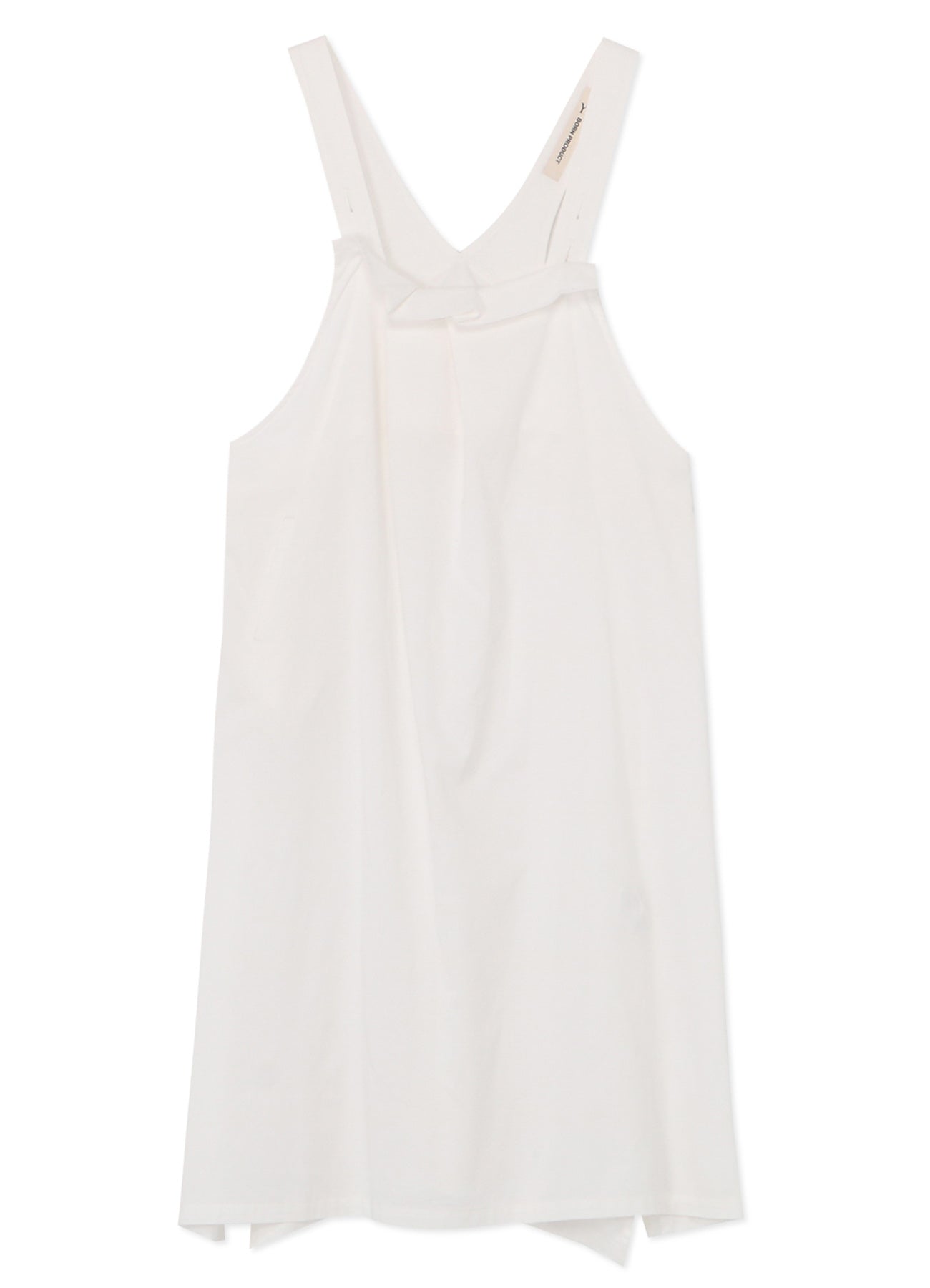 [Y's BORN PRODUCT] THIN COTTON TWILL ASYMMETRIC FOLD DETAIL DRESS