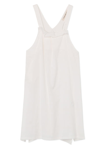 [Y's BORN PRODUCT] THIN COTTON TWILL ASYMMETRIC FOLD DETAIL DRESS