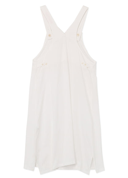 [Y's BORN PRODUCT] THIN COTTON TWILL ASYMMETRIC FOLD DETAIL DRESS