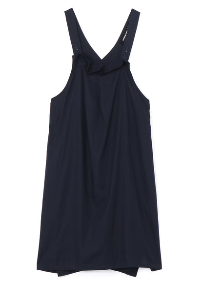 [Y's BORN PRODUCT] THIN COTTON TWILL ASYMMETRIC FOLD DETAIL DRESS