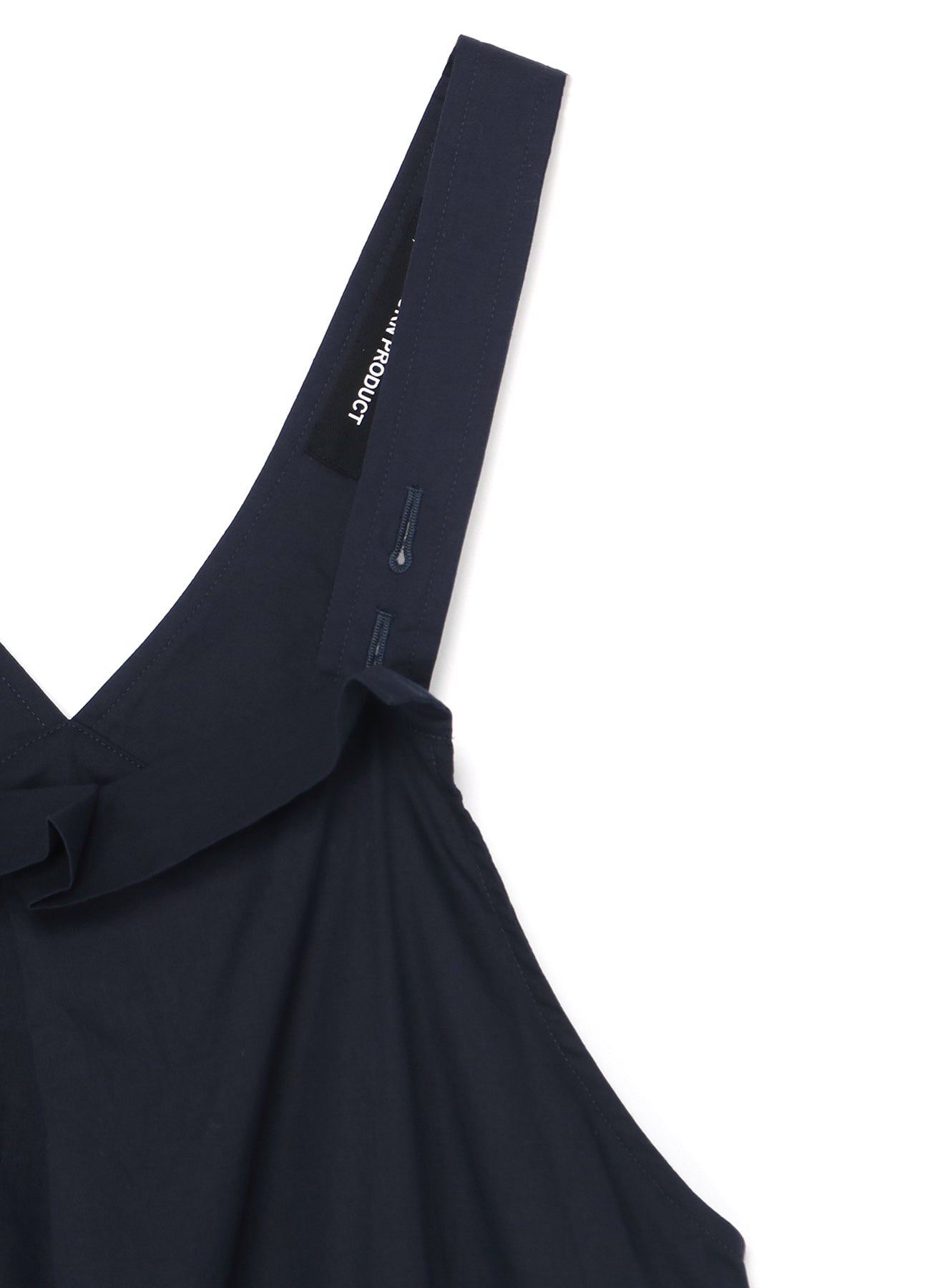 [Y's BORN PRODUCT] THIN COTTON TWILL ASYMMETRIC FOLD DETAIL DRESS