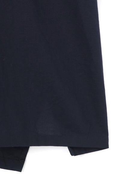 [Y's BORN PRODUCT] THIN COTTON TWILL ASYMMETRIC FOLD DETAIL DRESS