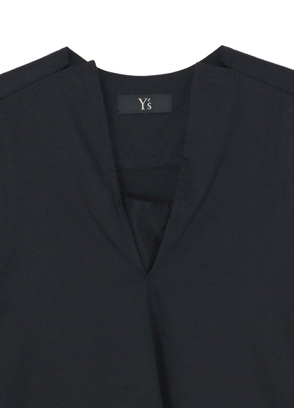 [Y's BORN PRODUCT] COTTON TWILL V-NECK DRESS