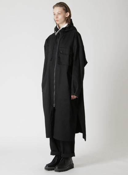 [Y's BORN PRODUCT] COTTON TWILL HOODED COAT