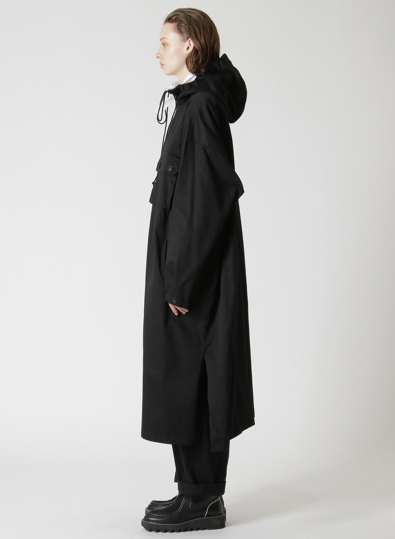 [Y's BORN PRODUCT] COTTON TWILL HOODED COAT