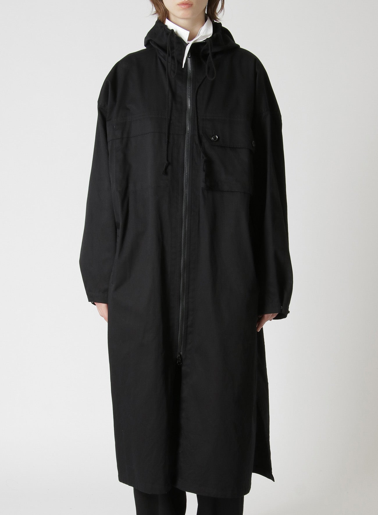 [Y's BORN PRODUCT] COTTON TWILL HOODED COAT