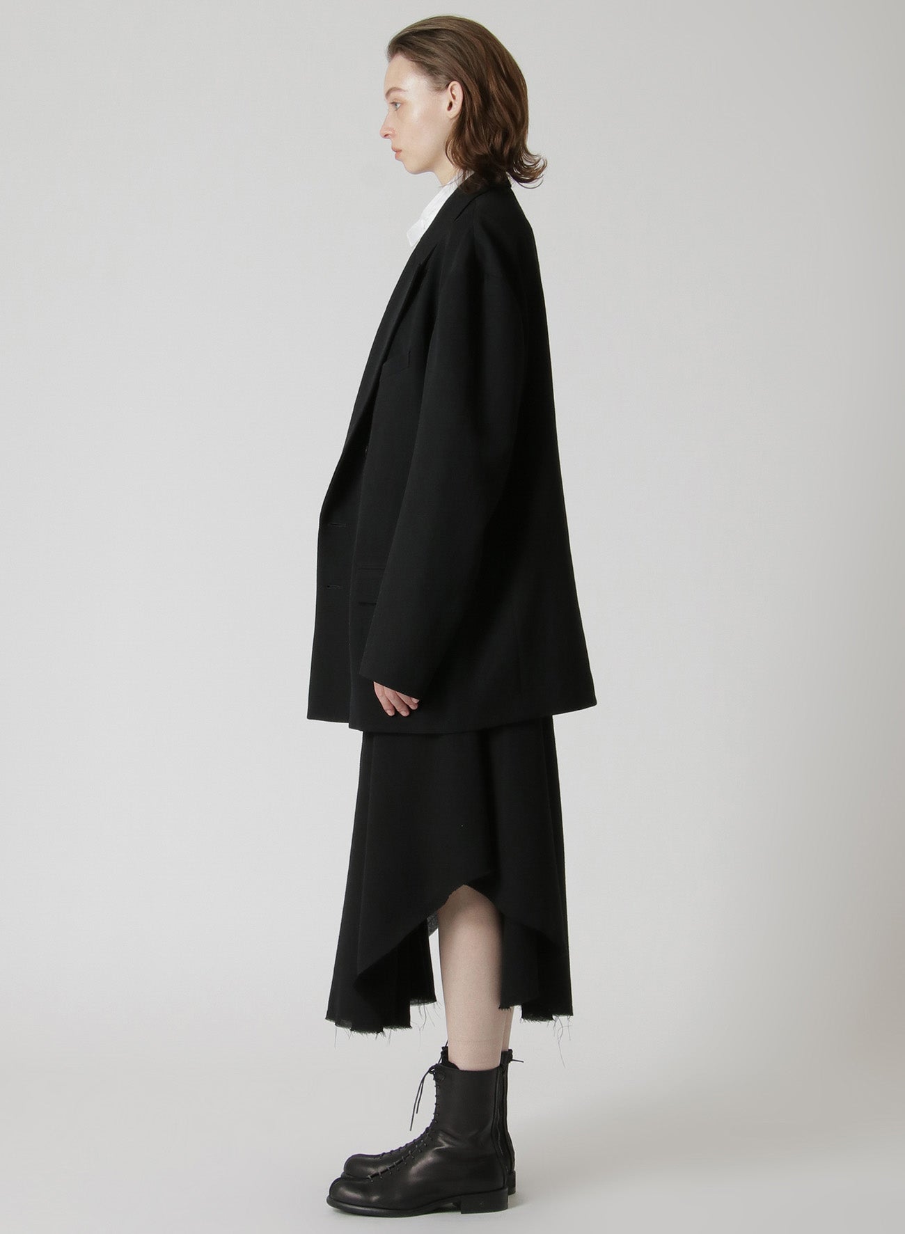 WOOL GABARDINE OVERSIZED TAILORED JACKET