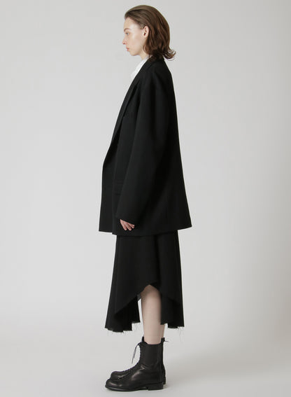 WOOL GABARDINE OVERSIZED TAILORED JACKET