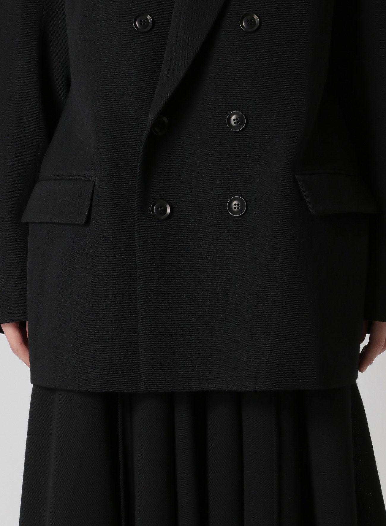 WOOL GABARDINE OVERSIZED TAILORED JACKET