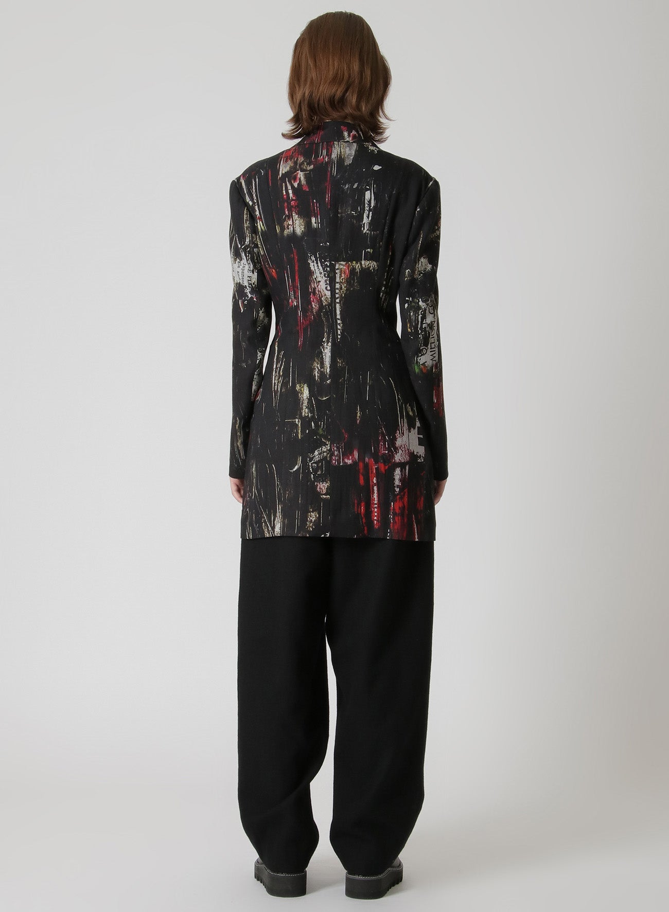 OIL PAINT PRINT RAYON JACKET