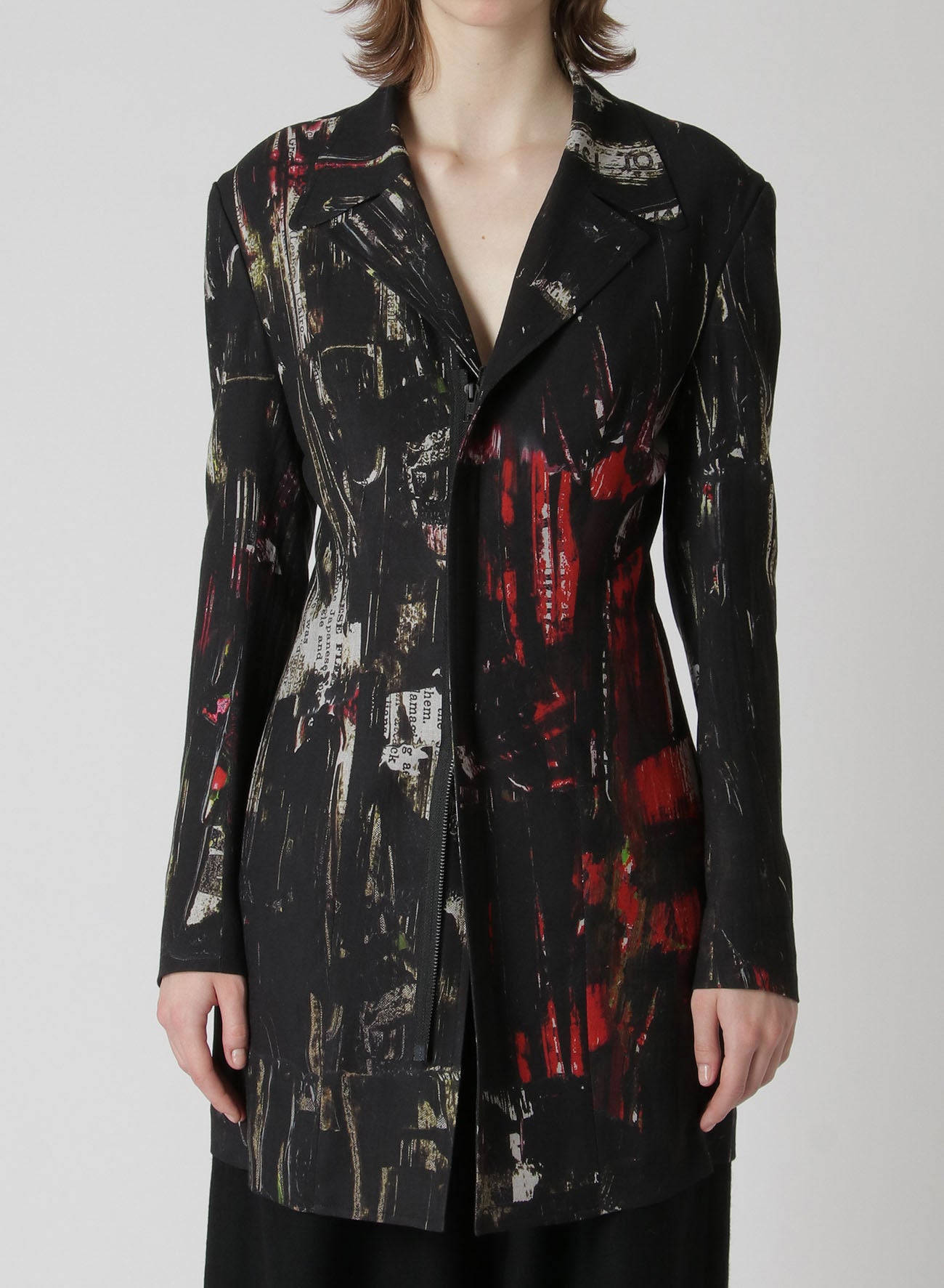 OIL PAINT PRINT RAYON JACKET