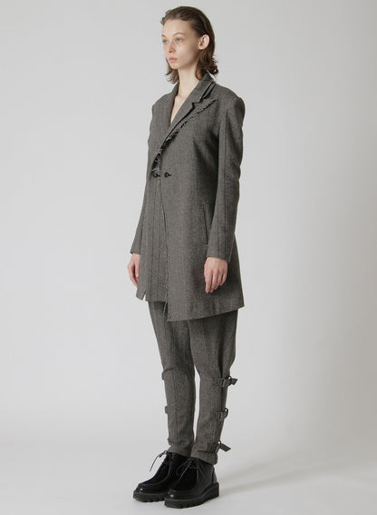 WOOL TWEED DOUBLE LEFT FRONT JACKET