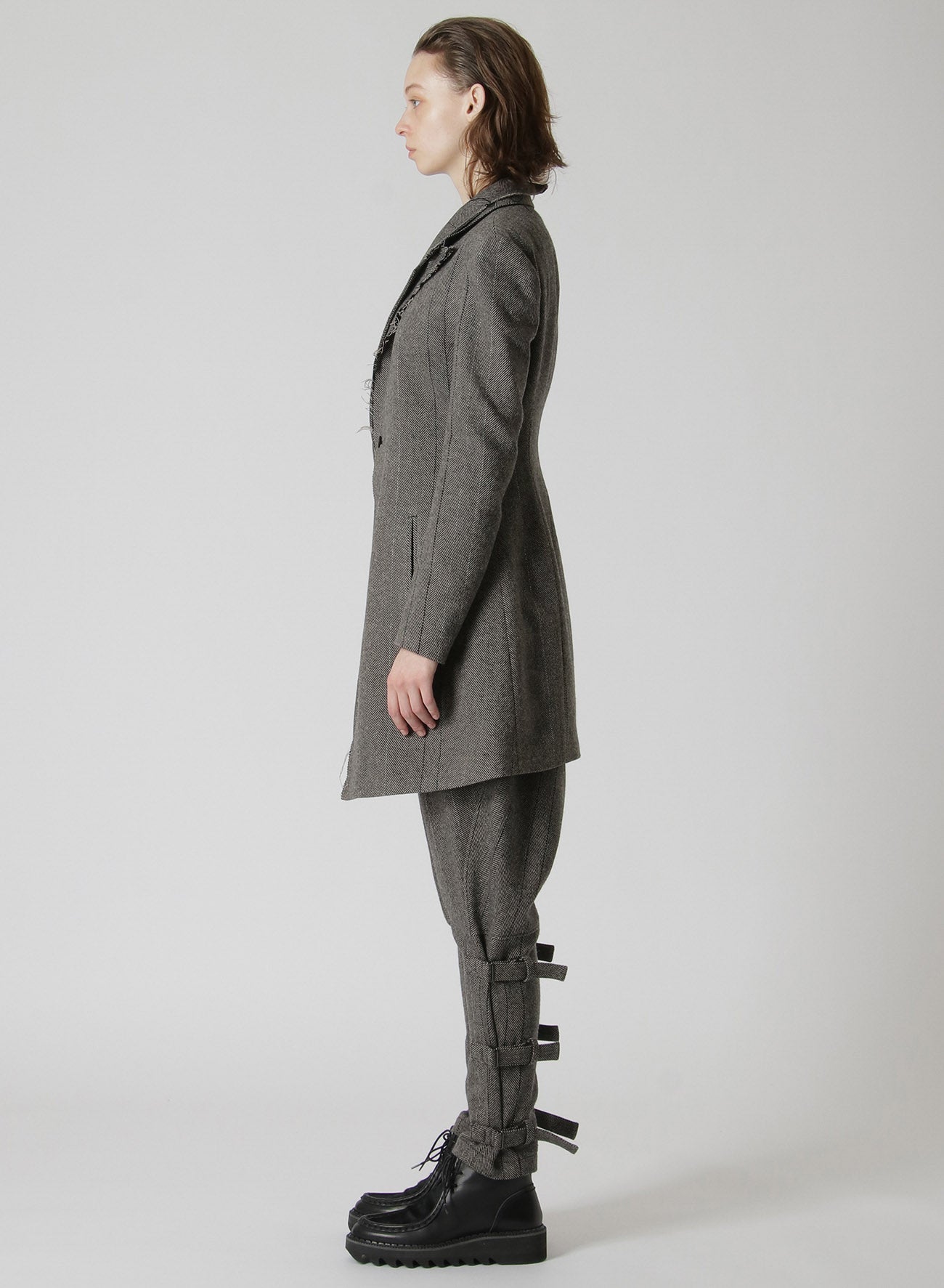 WOOL TWEED DOUBLE LEFT FRONT JACKET