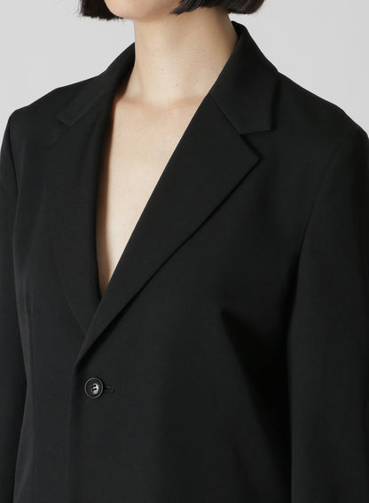 WOOL GABARDINE LEFT SLIT DETAIL JACKET