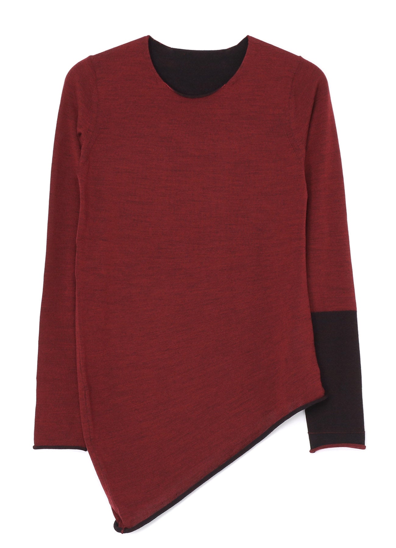 WOOL JERSEY CREW-NECK PULLOVER