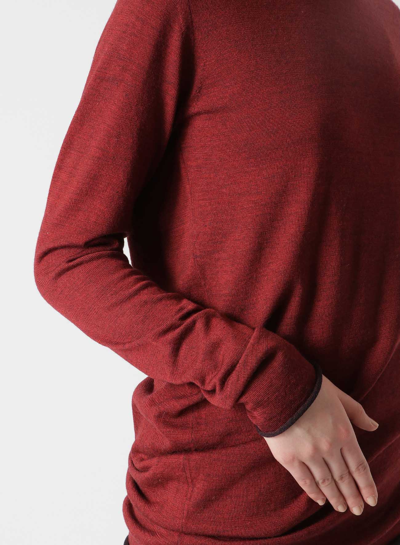 WOOL JERSEY CREW-NECK PULLOVER