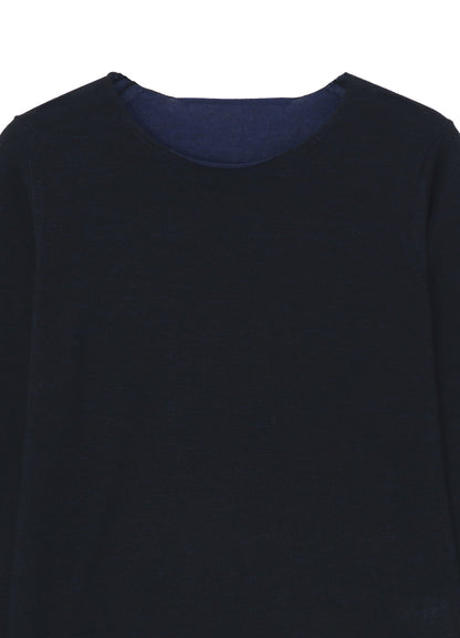 WOOL JERSEY CREW-NECK PULLOVER