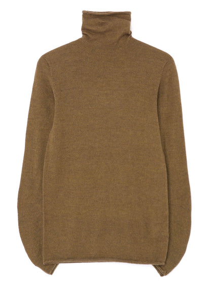 ALPACA BLEND DRAPEY SLEEVE TURTLENECK