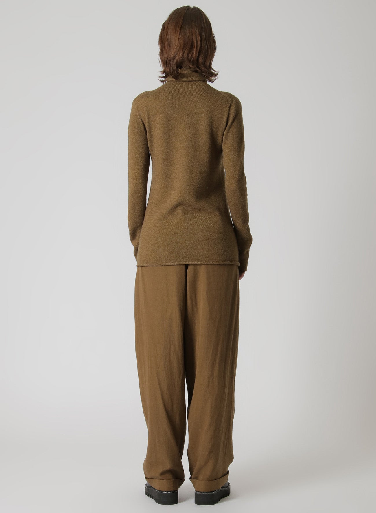 ALPACA BLEND DRAPEY SLEEVE TURTLENECK