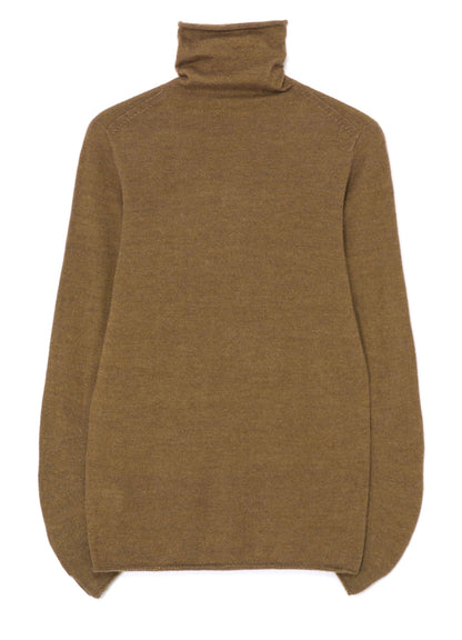 ALPACA BLEND DRAPEY SLEEVE TURTLENECK